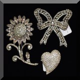 J148. Rhinestone pins.